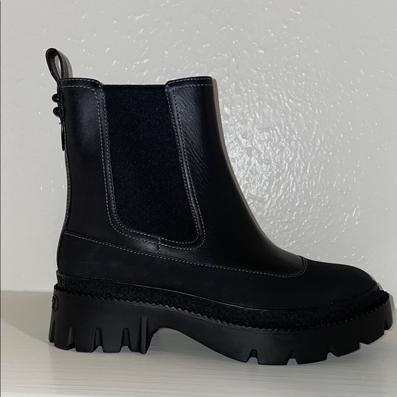 COACH Jayla Leather Black Bootie Size 8B, NWOT - Picture 2 of 10